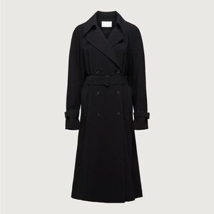 Oak + fort oversized trench coat black